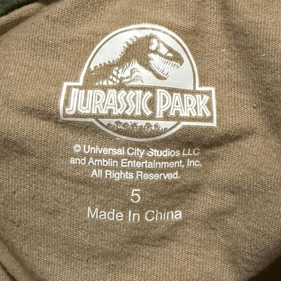 Jurassic Park Boys Hoodie Tee Size 5 Nature’s Giants Must Live Dino Graphic - Picture 3 of 5
